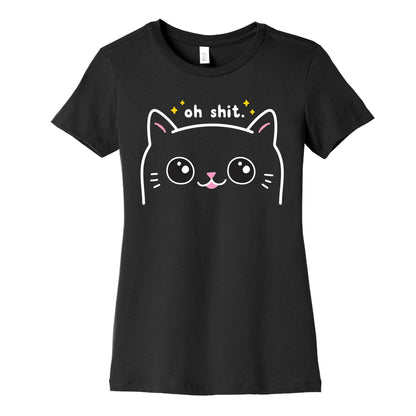 Cuss Cat Oh Shit Women's Cotton Tee