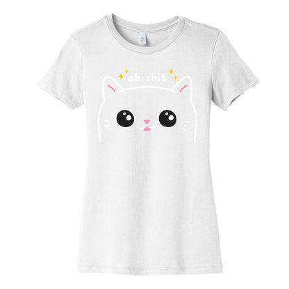 Cuss Cat Oh Shit Women's Cotton Tee