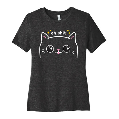 Cuss Cat Oh Shit Women's Cotton Tee