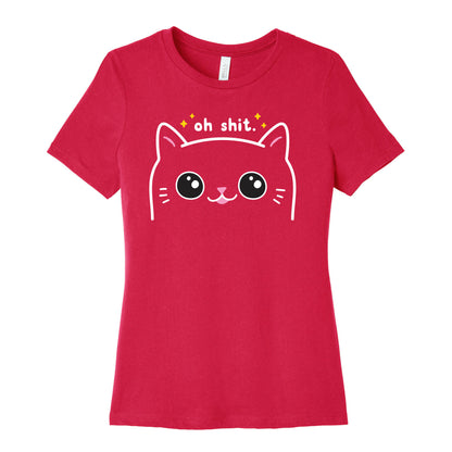 Cuss Cat Oh Shit Women's Cotton Tee