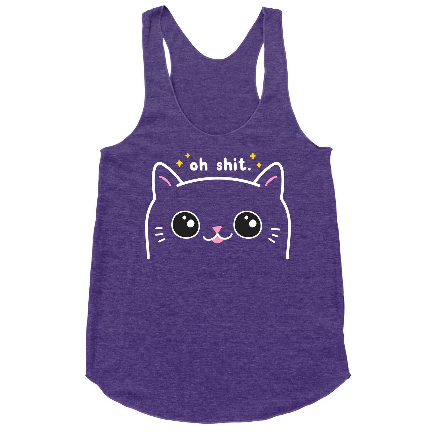 Cuss Cat Oh Shit Racerback Tank