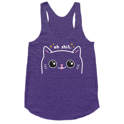 Cuss Cat Oh Shit Racerback Tank