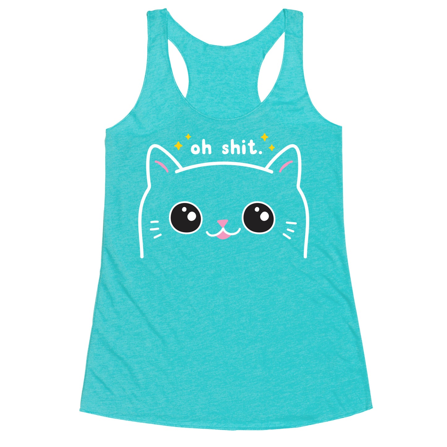 Cuss Cat Oh Shit Racerback Tank
