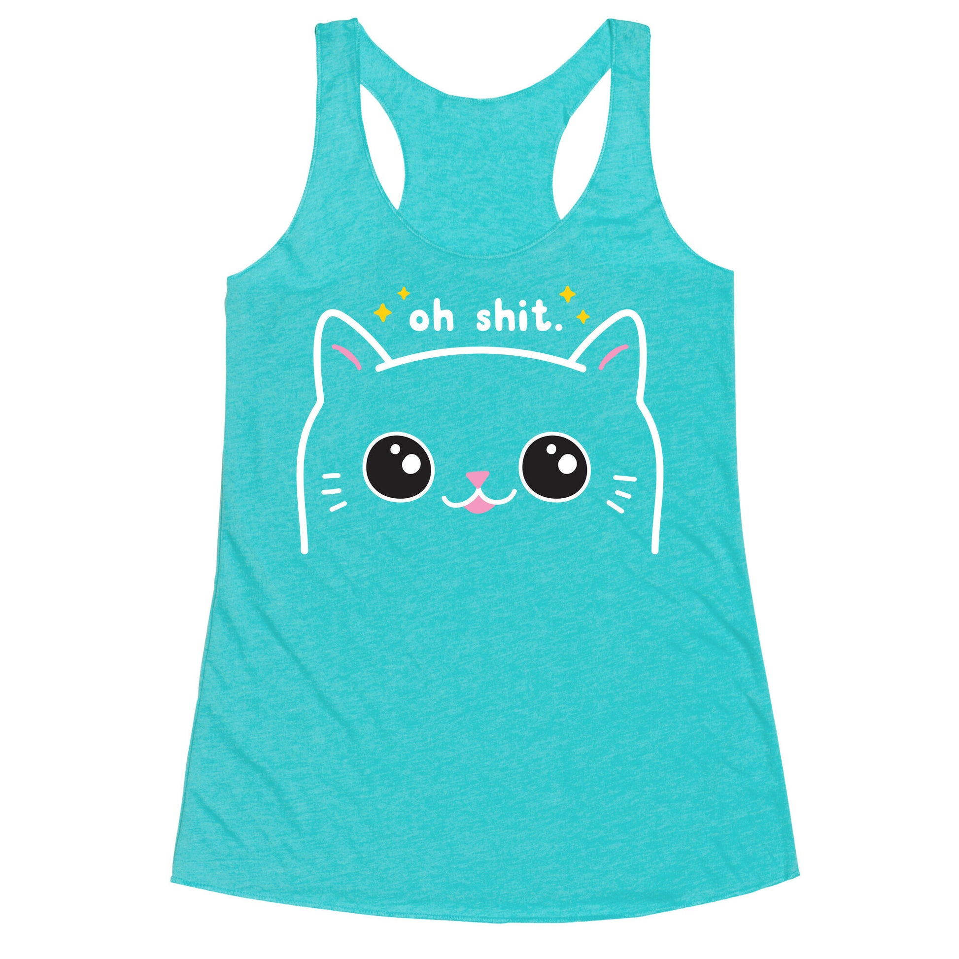 Cuss Cat Oh Shit Racerback Tank