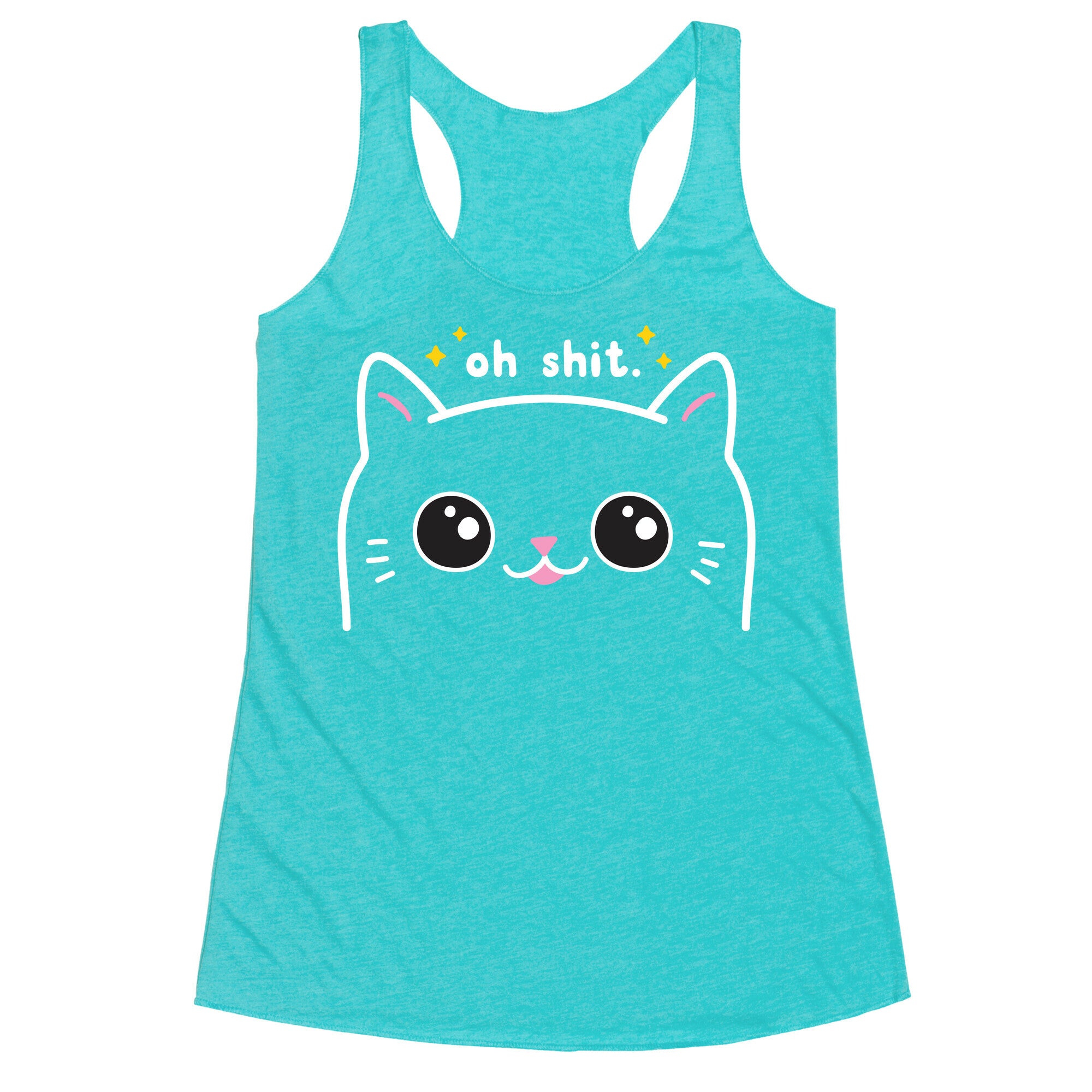Cuss Cat Oh Shit Racerback Tank