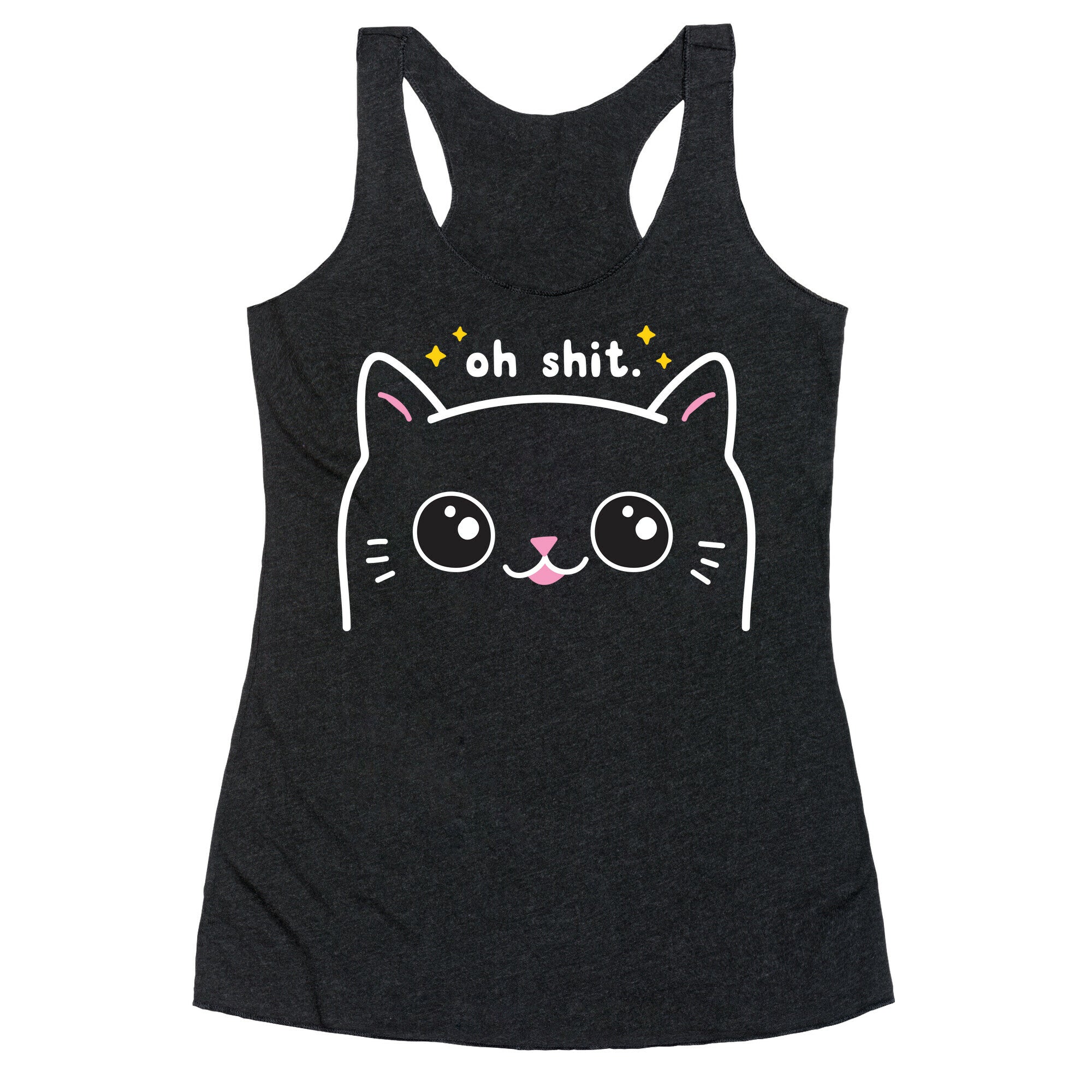 Cuss Cat Oh Shit Racerback Tank