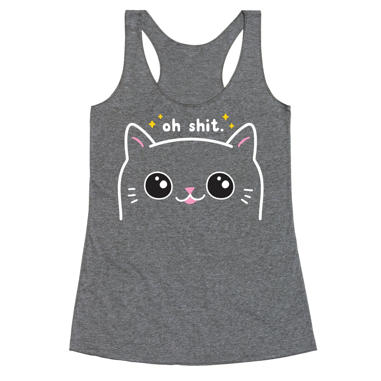 Cuss Cat Oh Shit Racerback Tank
