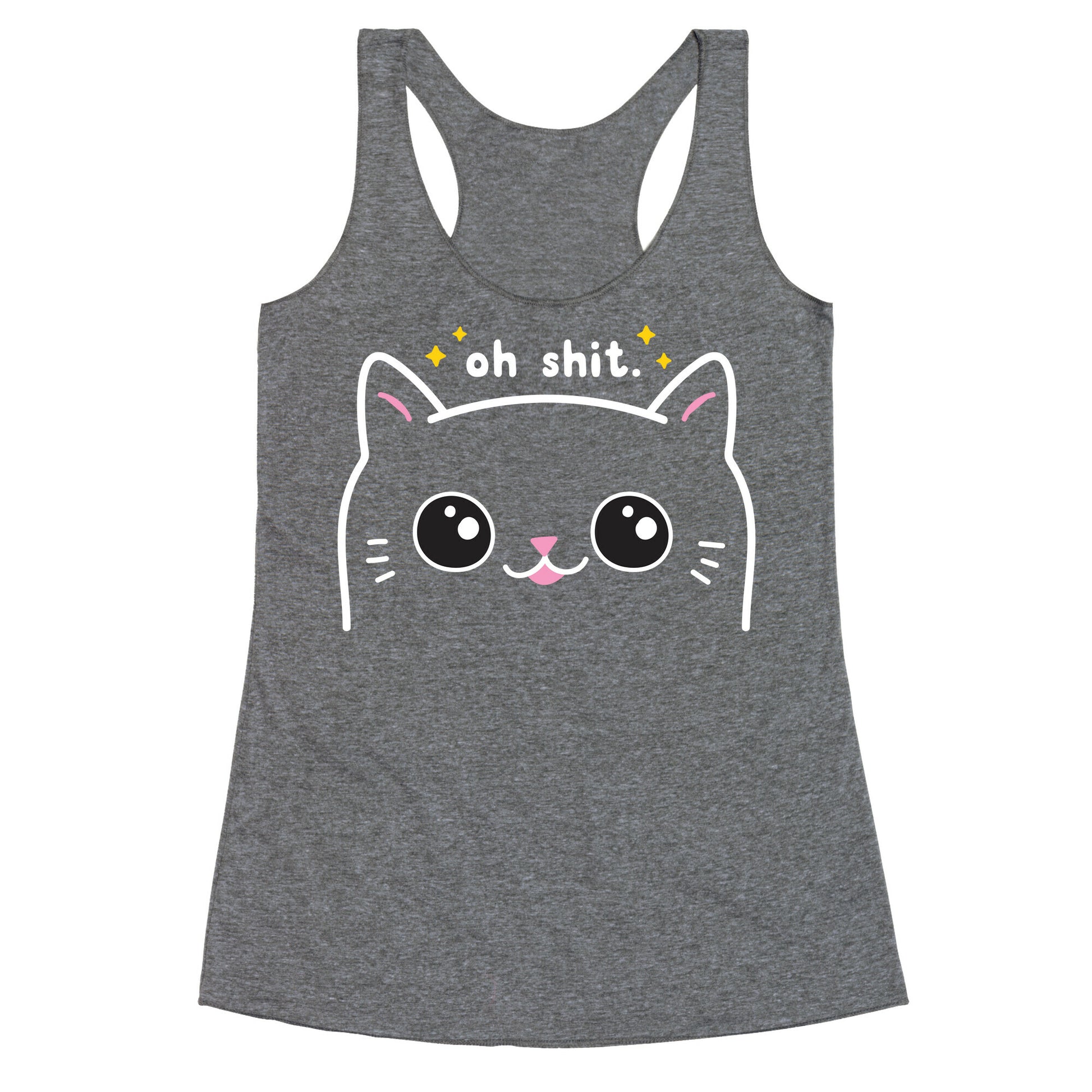 Cuss Cat Oh Shit Racerback Tank