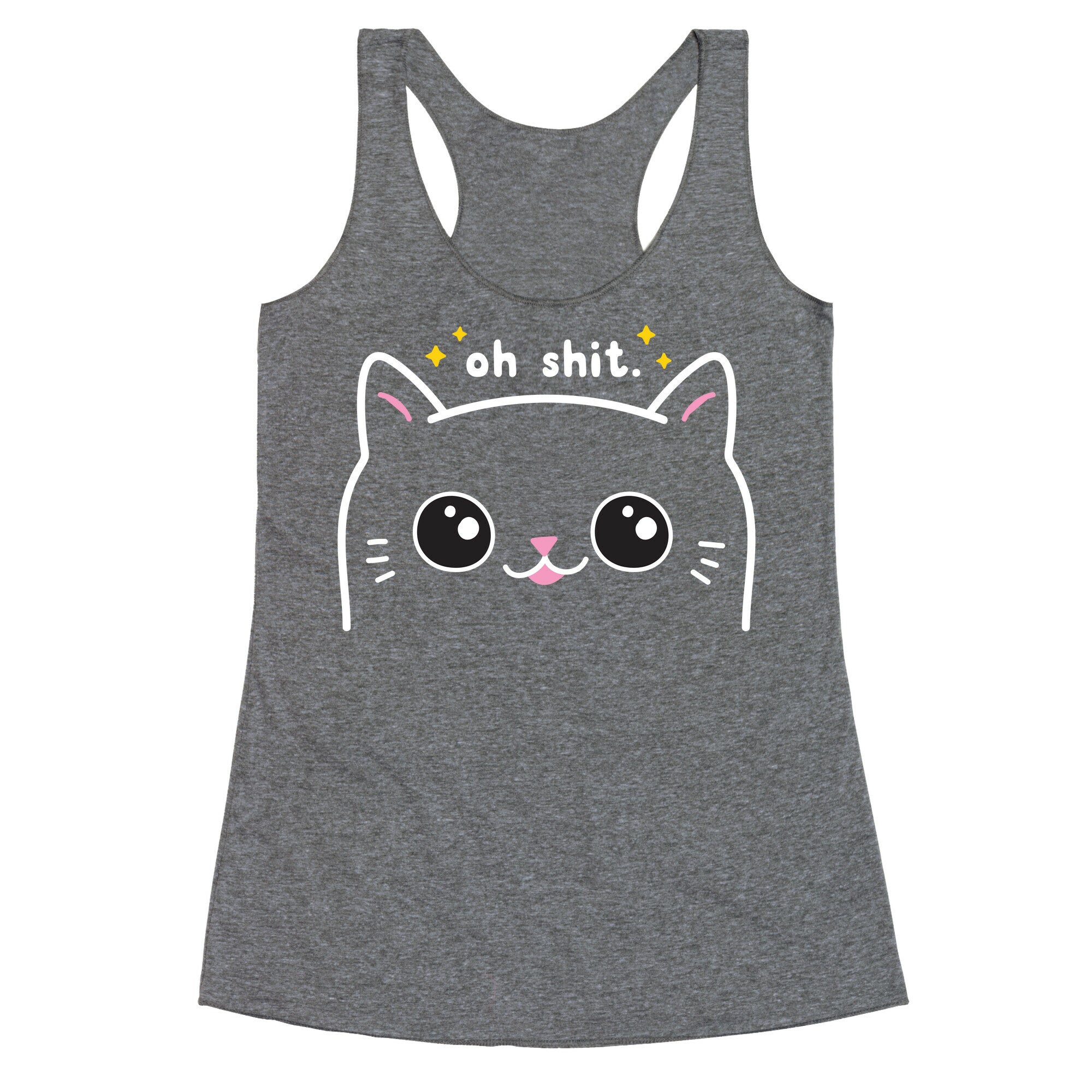 Cuss Cat Oh Shit Racerback Tank
