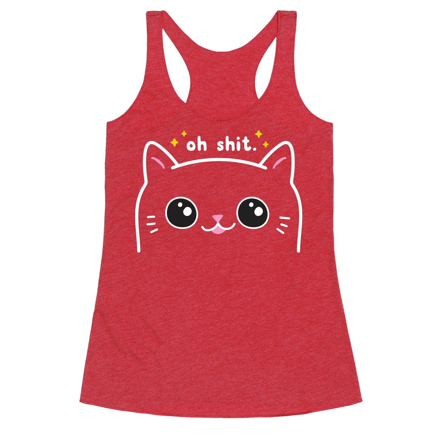 Cuss Cat Oh Shit Racerback Tank