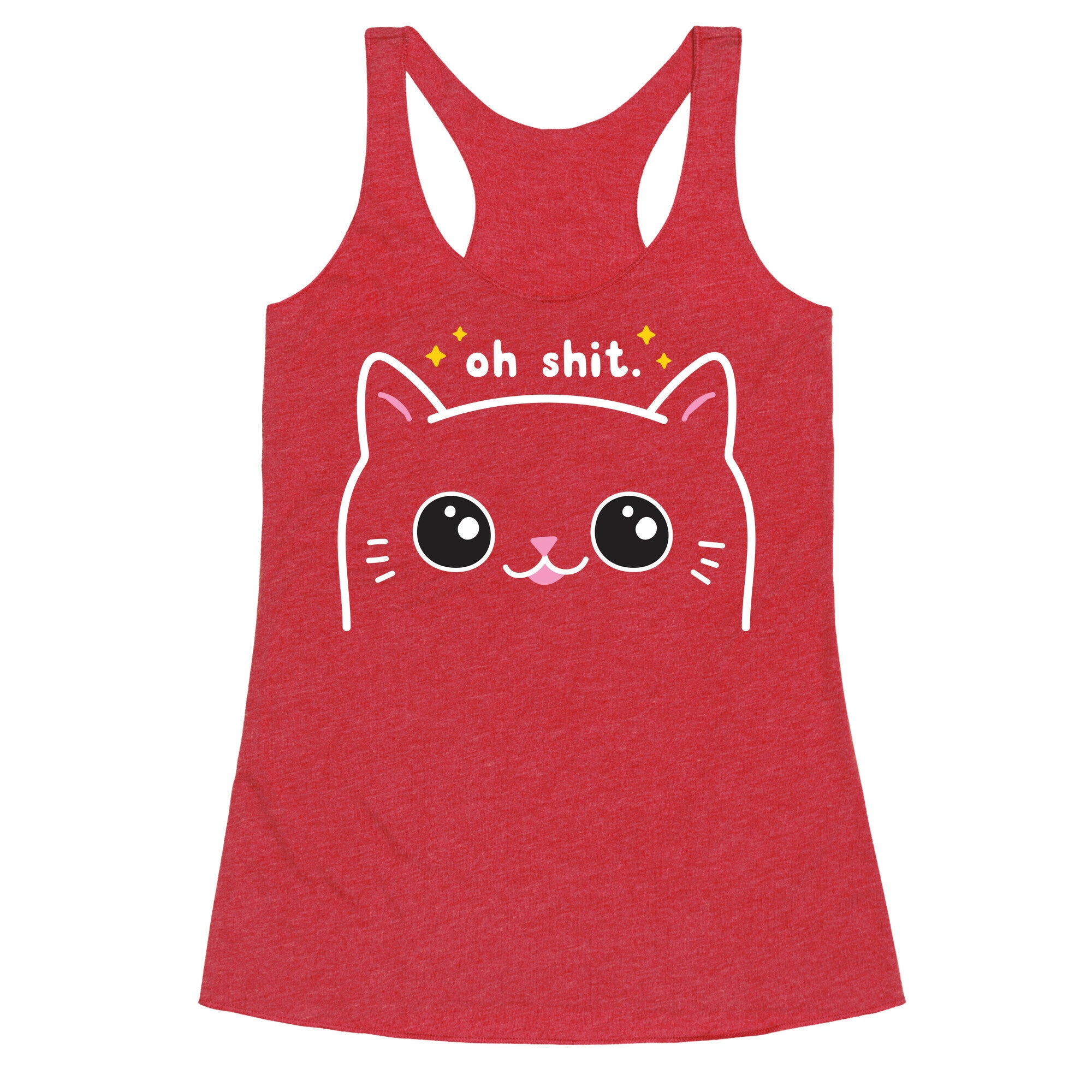 Cuss Cat Oh Shit Racerback Tank