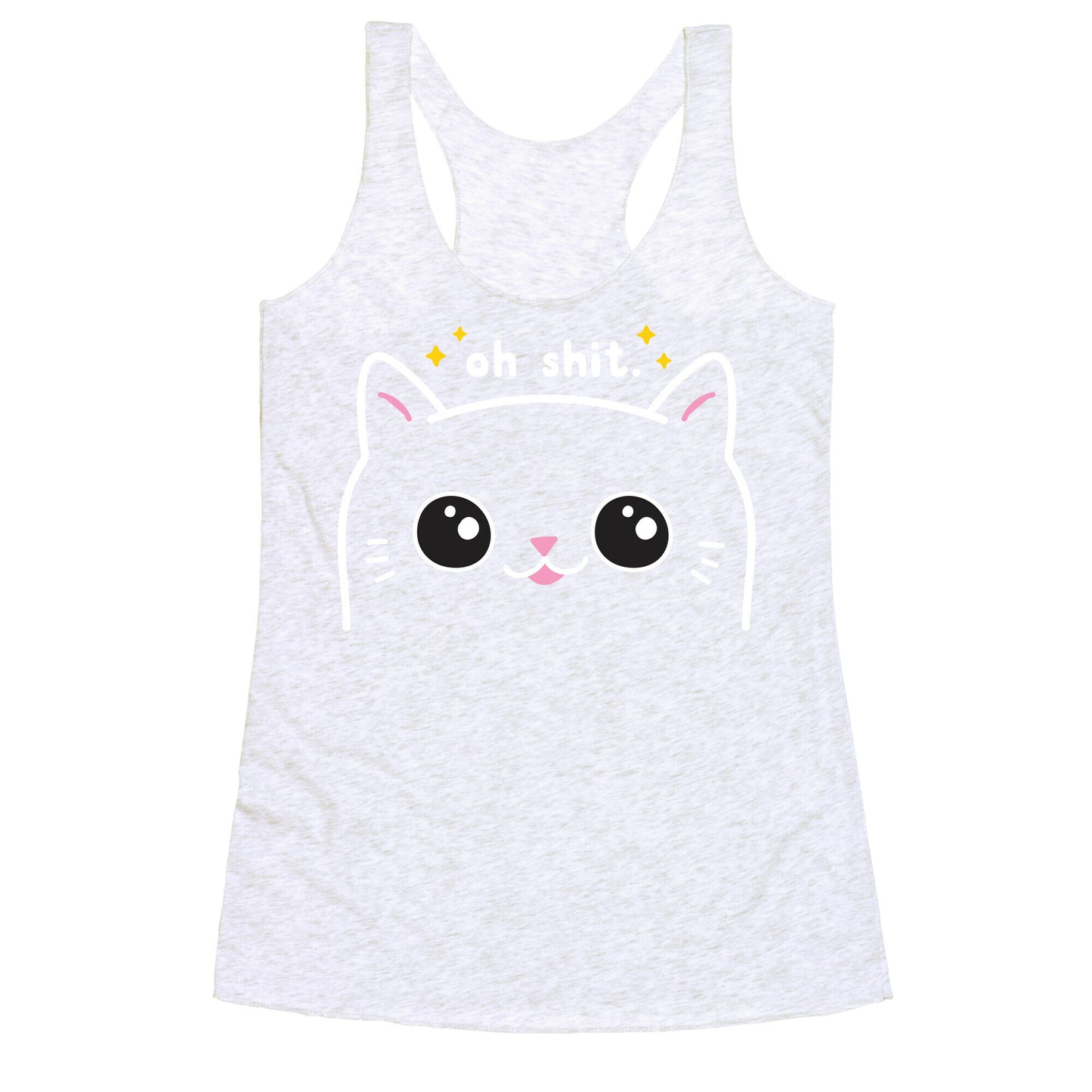 Cuss Cat Oh Shit Racerback Tank