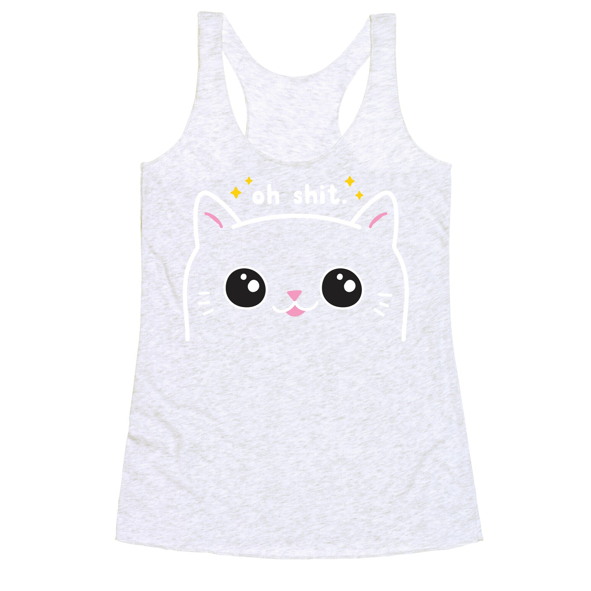 Cuss Cat Oh Shit Racerback Tank