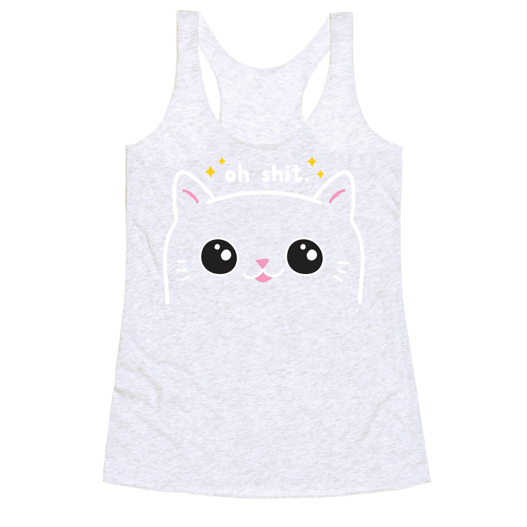 Cuss Cat Oh Shit Racerback Tank