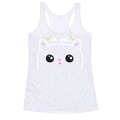 Cuss Cat Oh Shit Racerback Tank