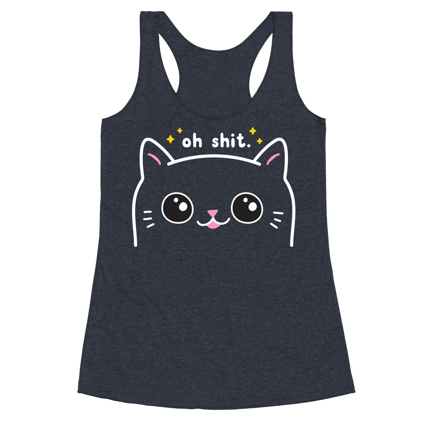 Cuss Cat Oh Shit Racerback Tank