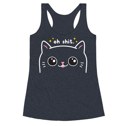 Cuss Cat Oh Shit Racerback Tank