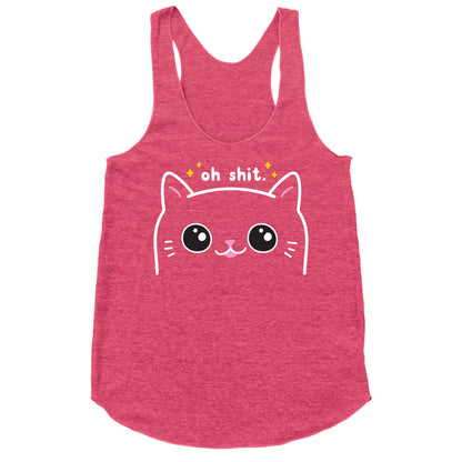 Cuss Cat Oh Shit Racerback Tank