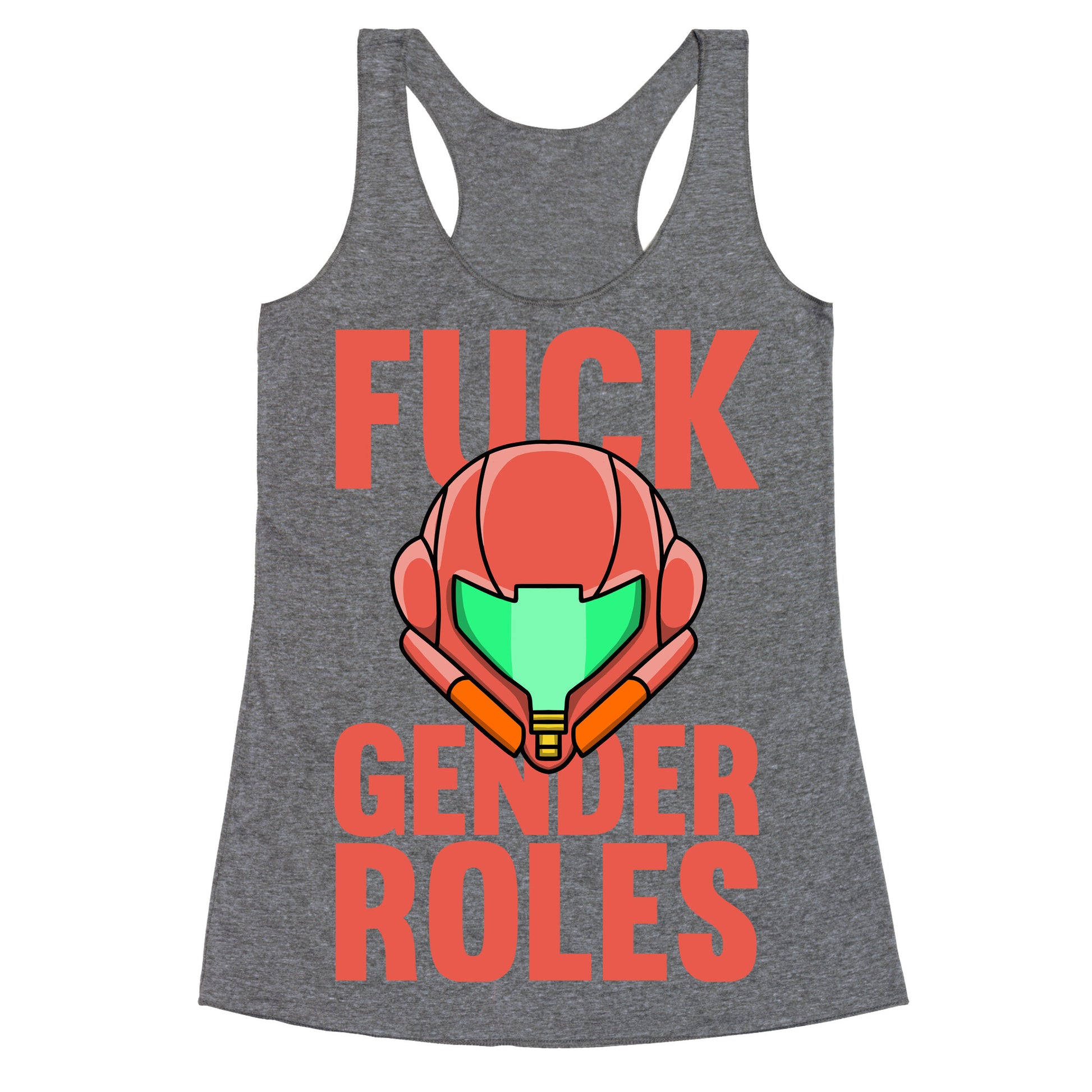 Fuck Gender Roles (Samus Aran) Racerback Tank
