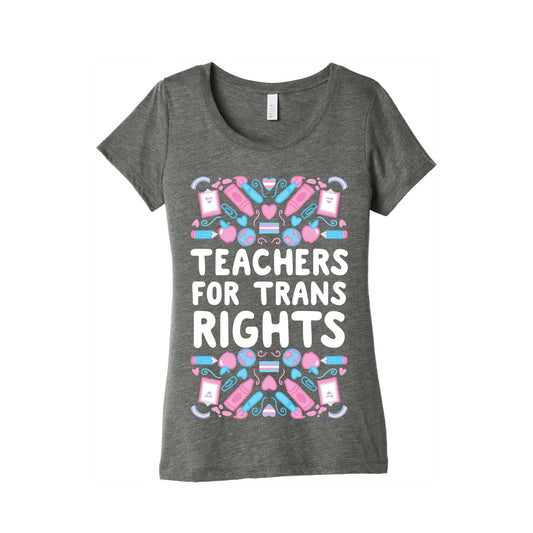 Teachers For Trans Rights Women's Triblend Tee