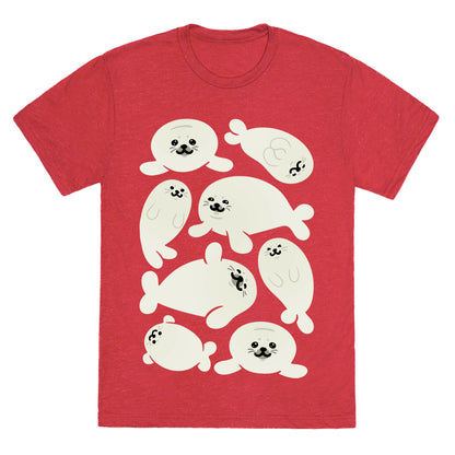 Baby Seals Pattern Study Unisex Triblend Tee