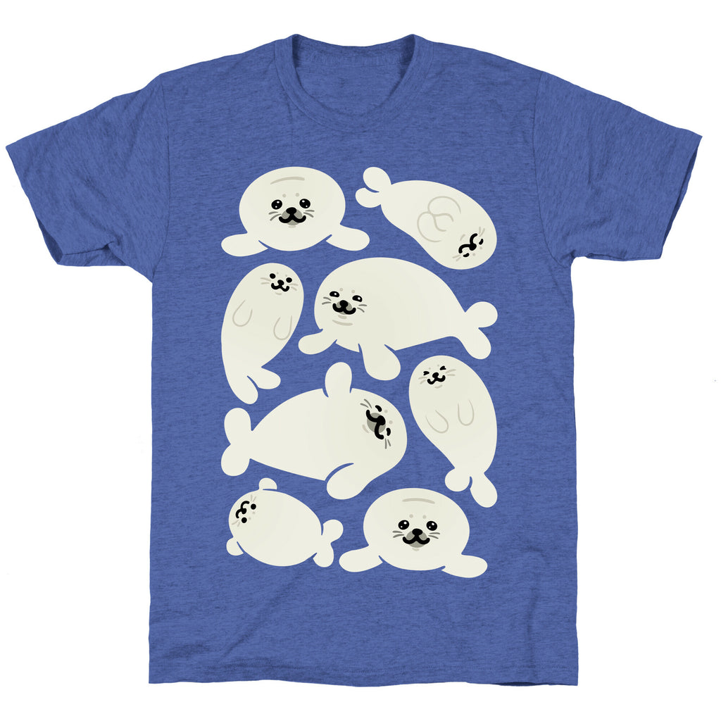 Baby Seals Pattern Study Unisex Triblend Tee