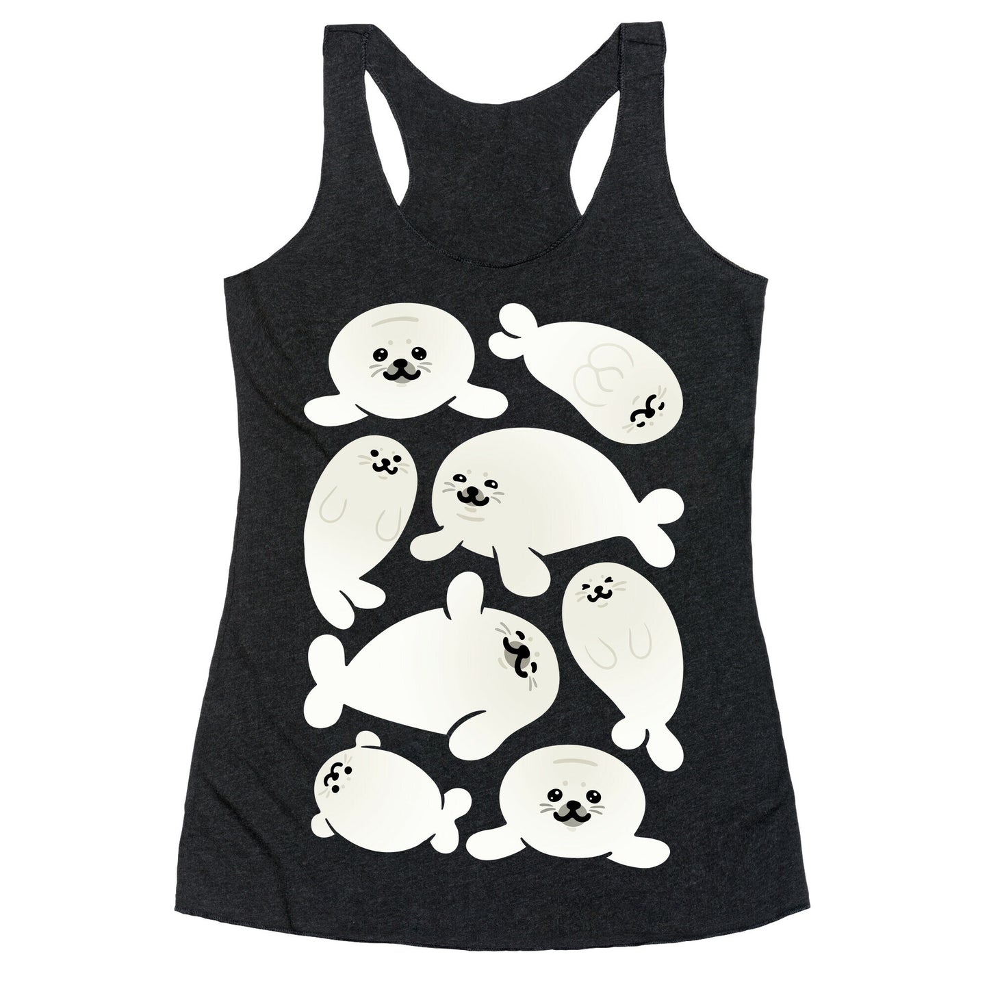 Baby Seals Pattern Study Racerback Tank