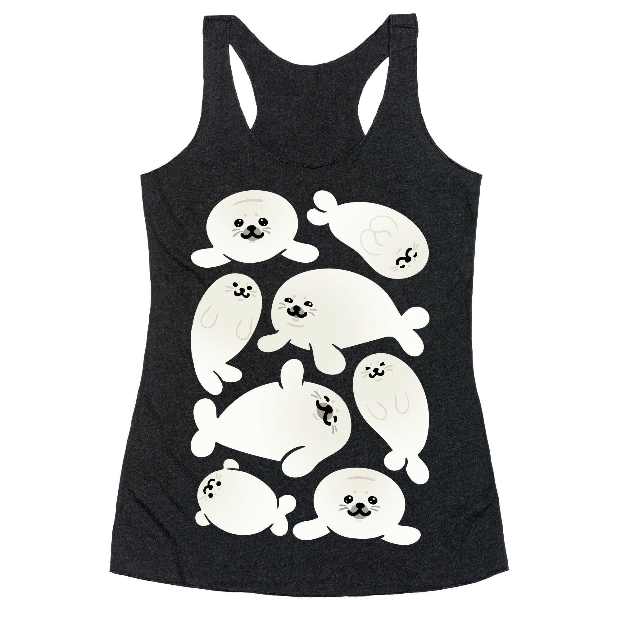 Baby Seals Pattern Study Racerback Tank