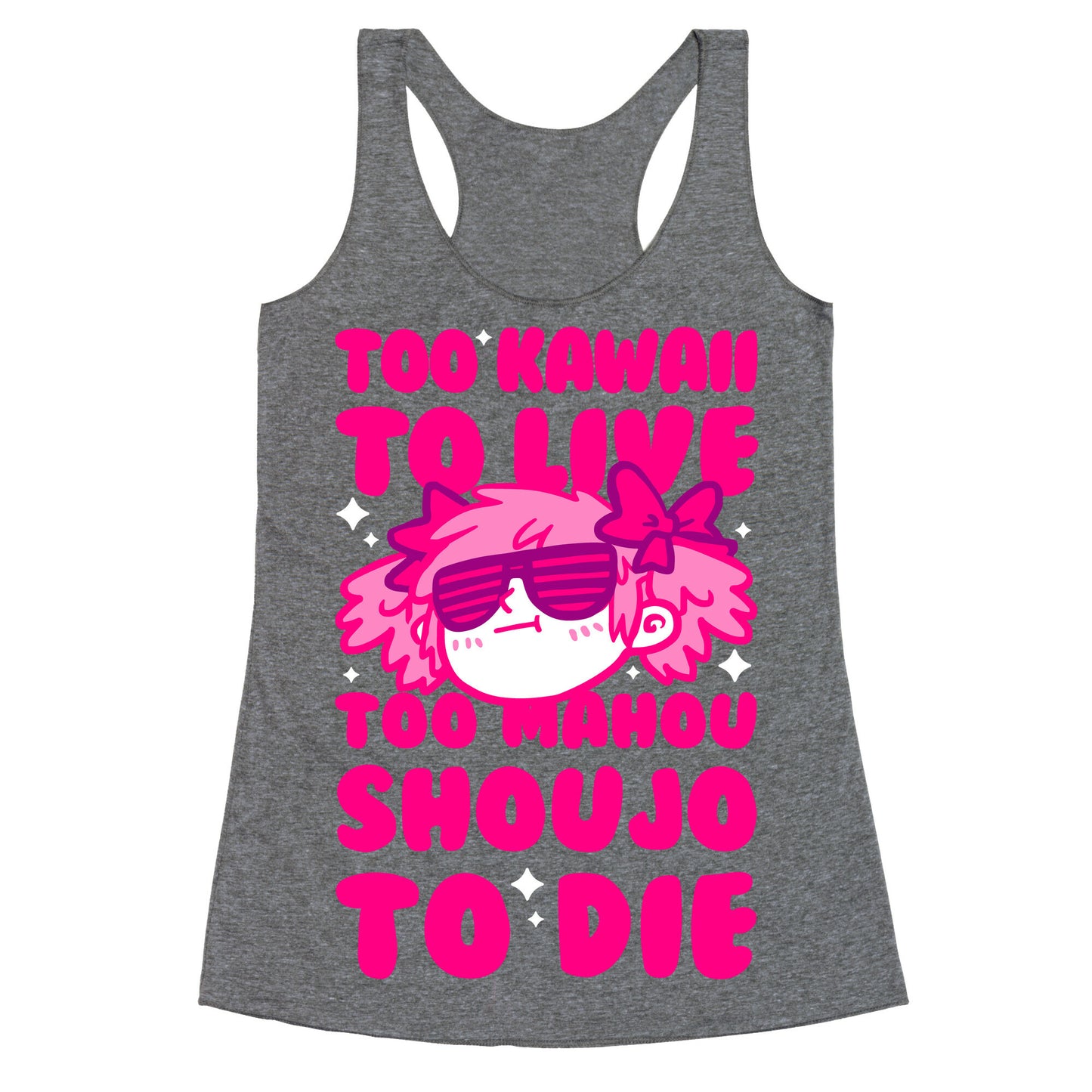 Too Kawaii to Live Too Mahou Shoujo To Die Racerback Tank