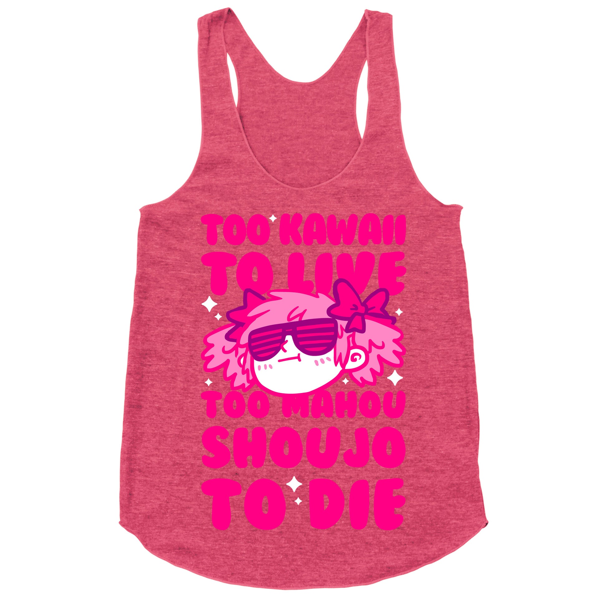Too Kawaii to Live Too Mahou Shoujo To Die Racerback Tank