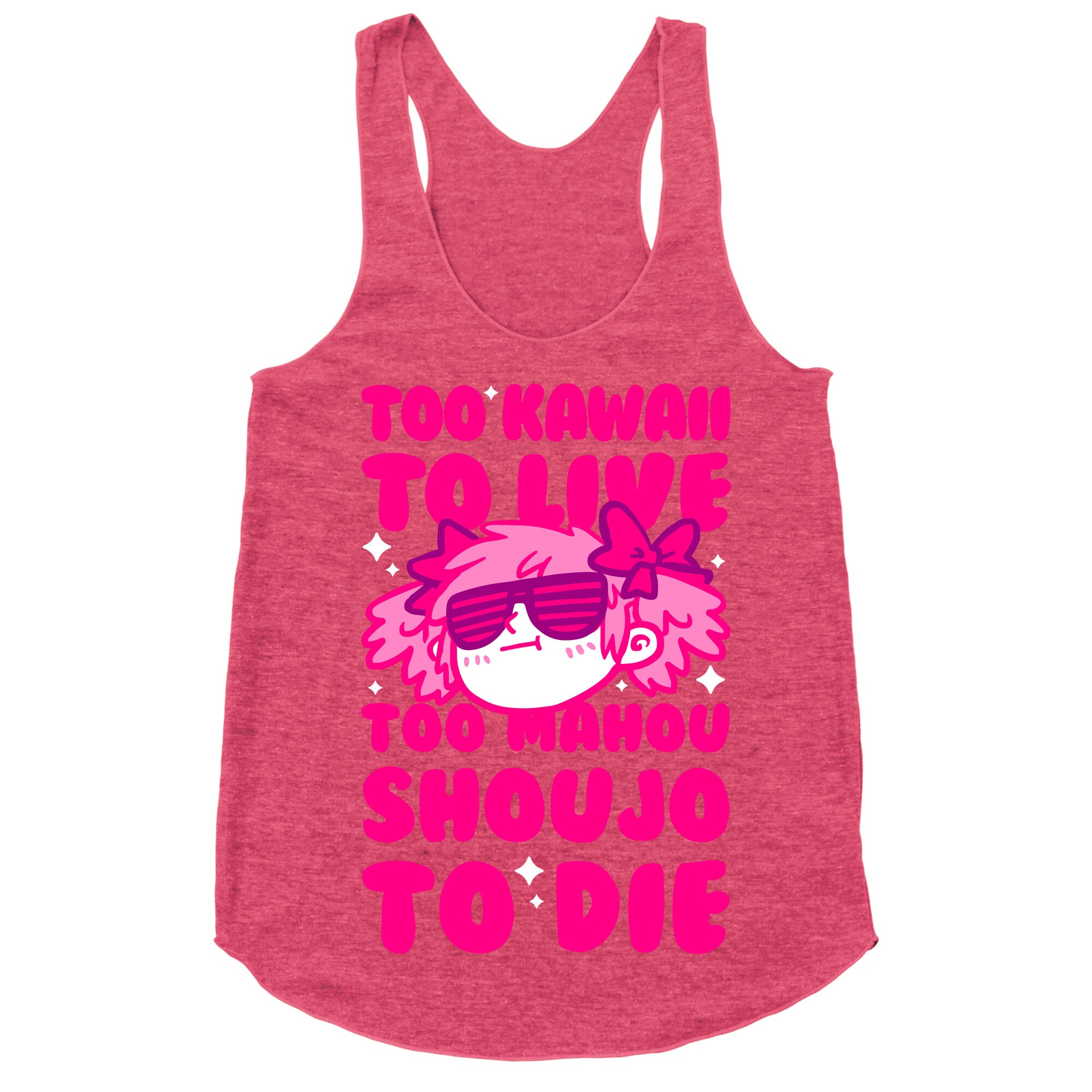 Too Kawaii to Live Too Mahou Shoujo To Die Racerback Tank