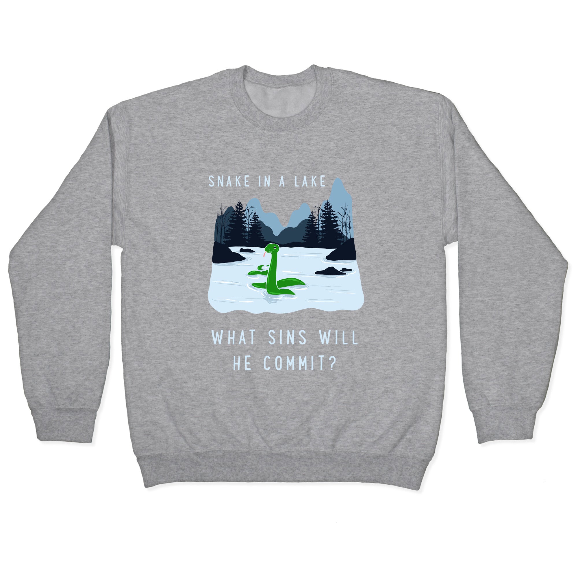 Snake In a Lake Crewneck Sweatshirt