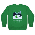 Snake In a Lake Crewneck Sweatshirt