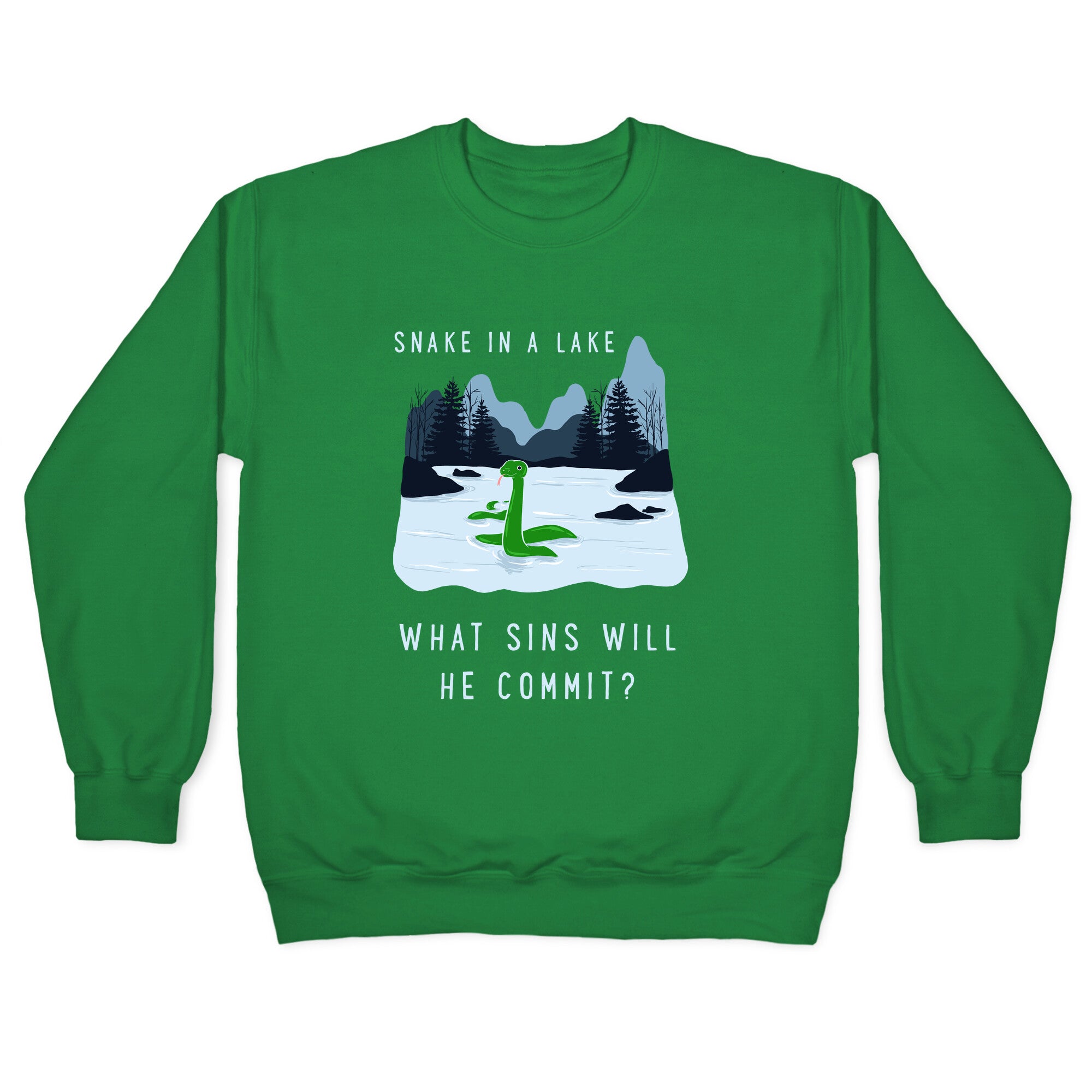 Snake In a Lake Crewneck Sweatshirt