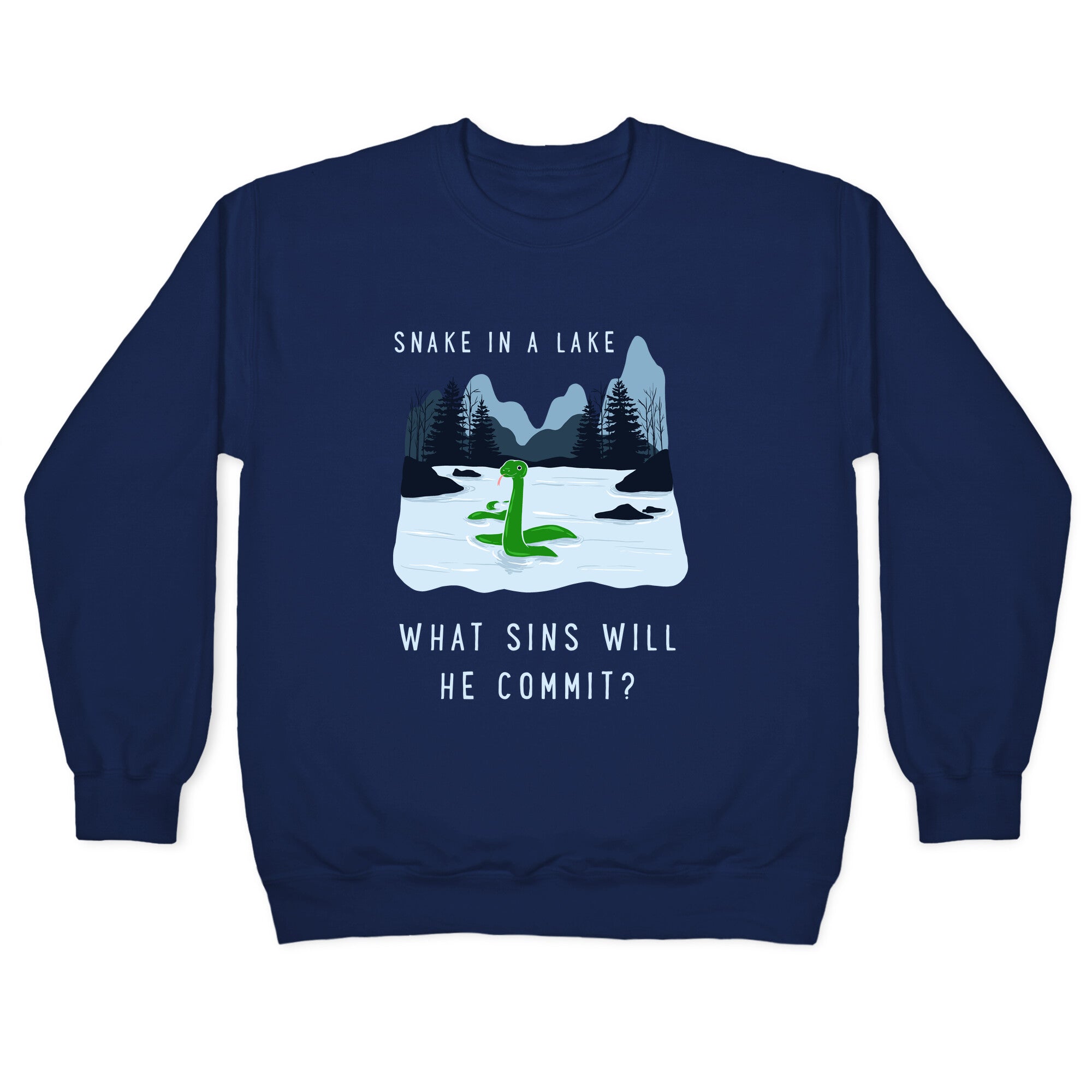 Snake In a Lake Crewneck Sweatshirt