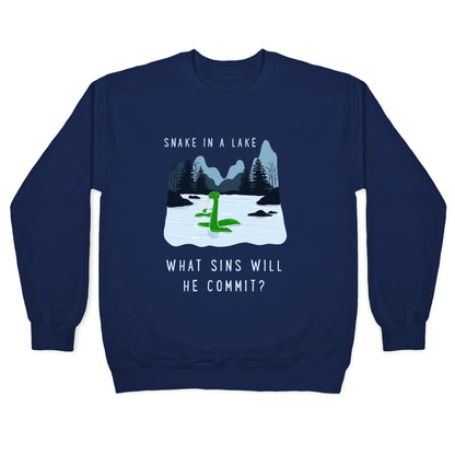 Snake In a Lake Crewneck Sweatshirt