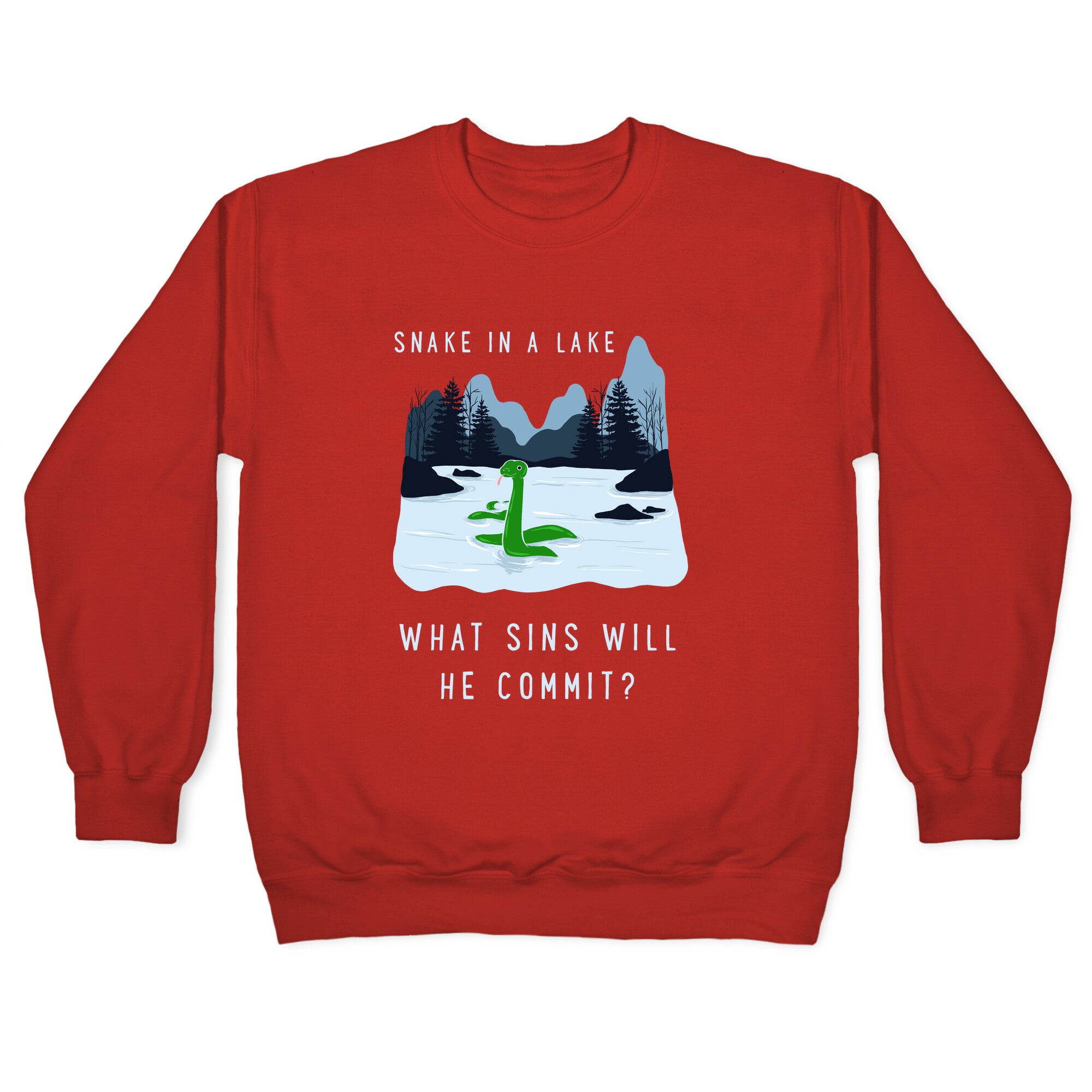 Snake In a Lake Crewneck Sweatshirt