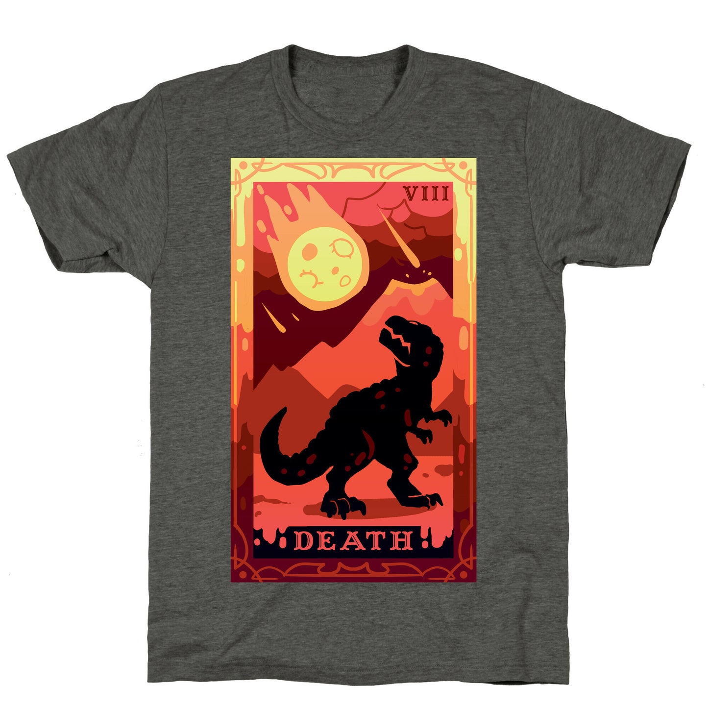 Death Dino Tarot Unisex Triblend Tee