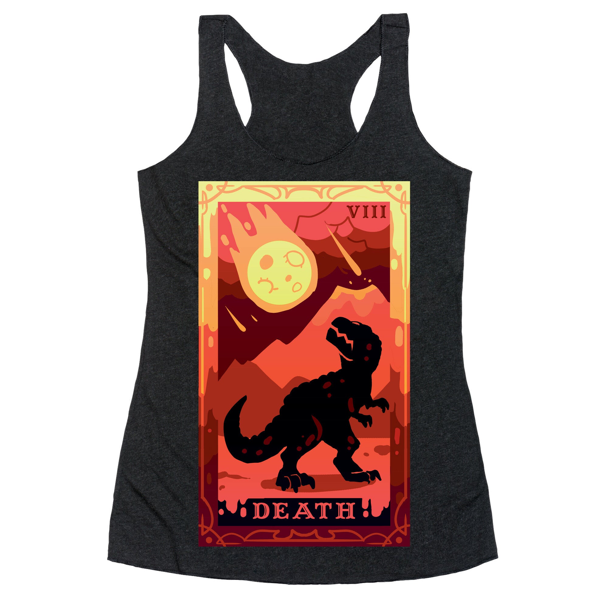 Death Dino Tarot Racerback Tank