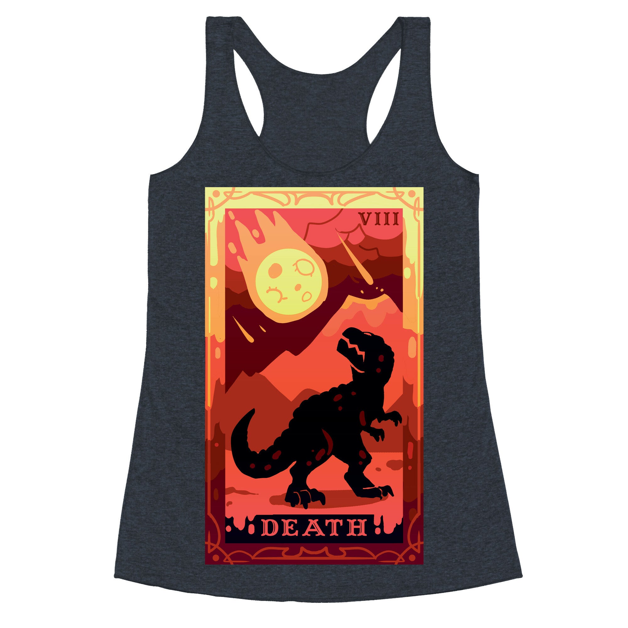 Death Dino Tarot Racerback Tank