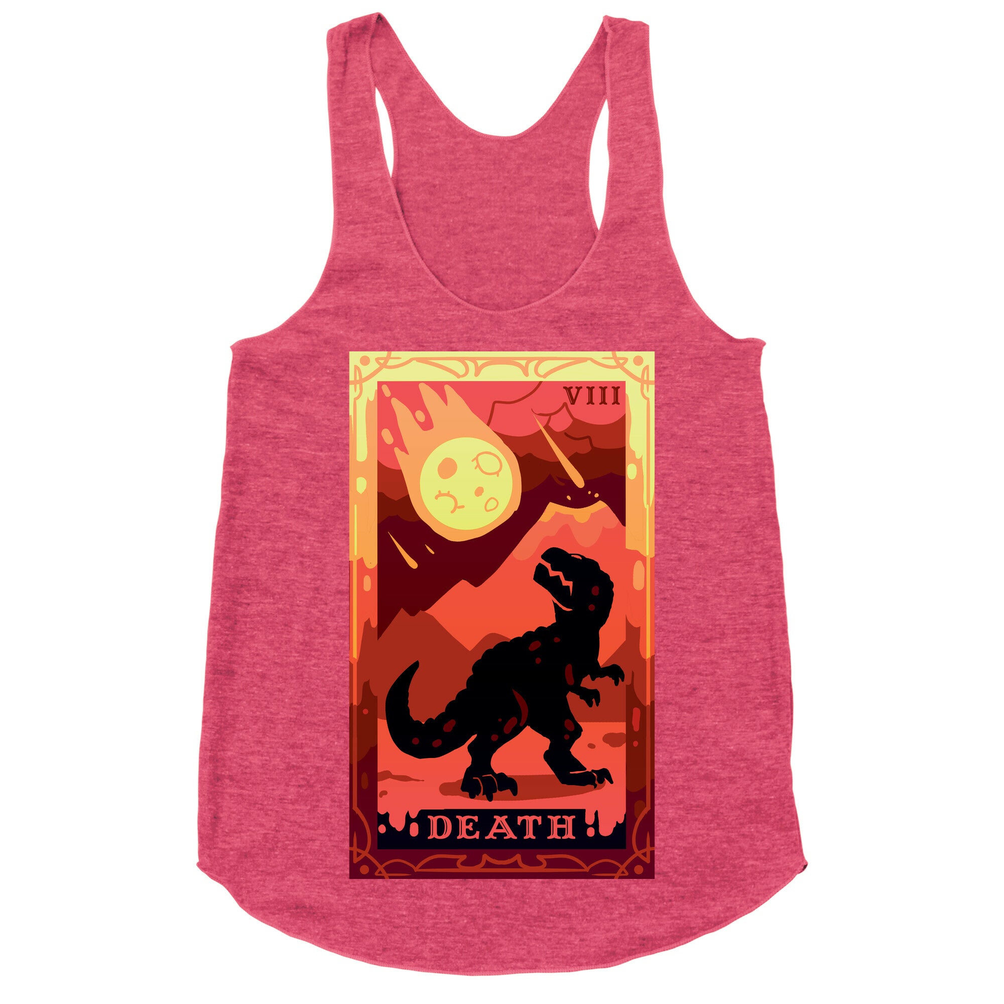 Death Dino Tarot Racerback Tank