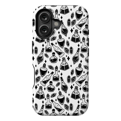 Black On White Potions Pattern Phone Case