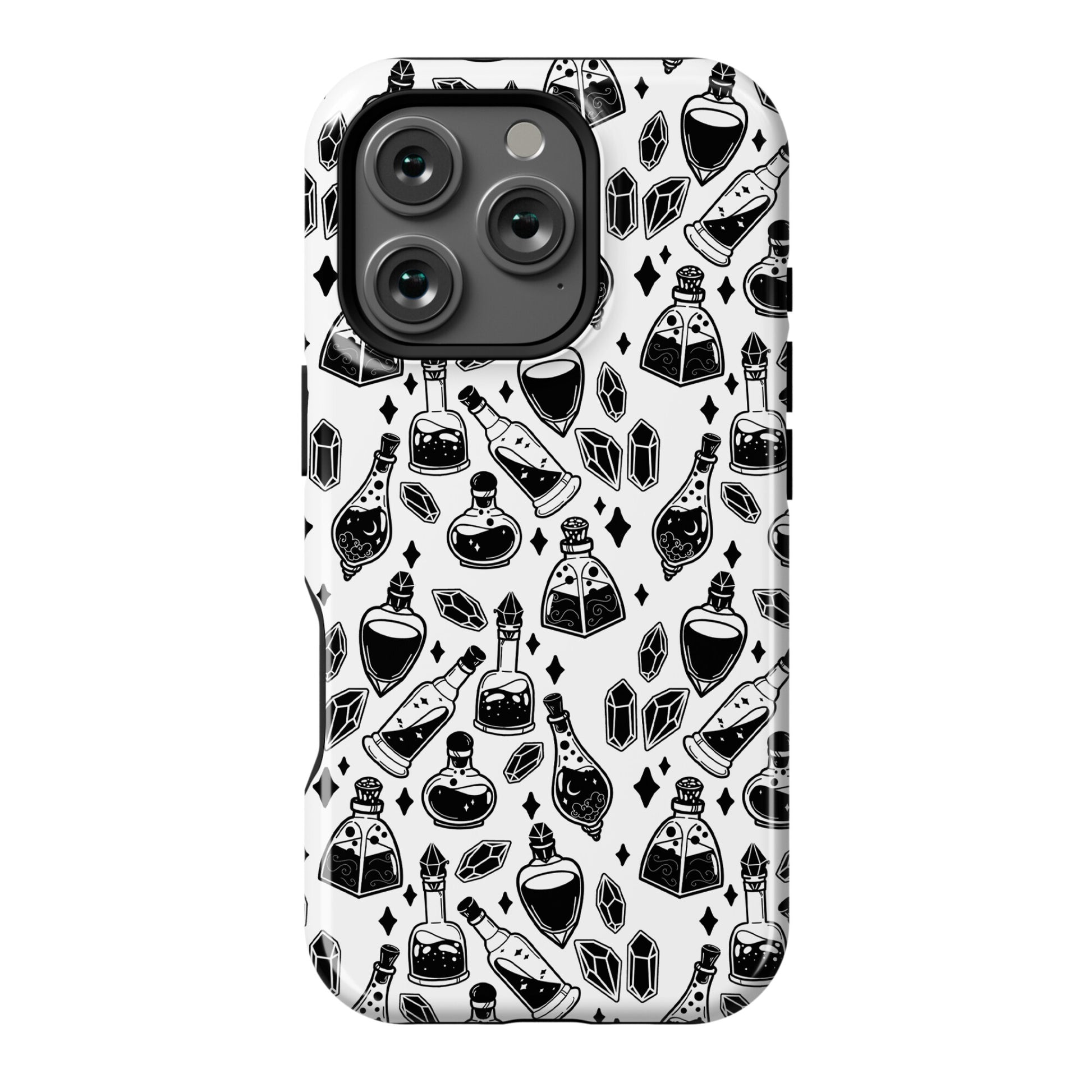 Black On White Potions Pattern Phone Case