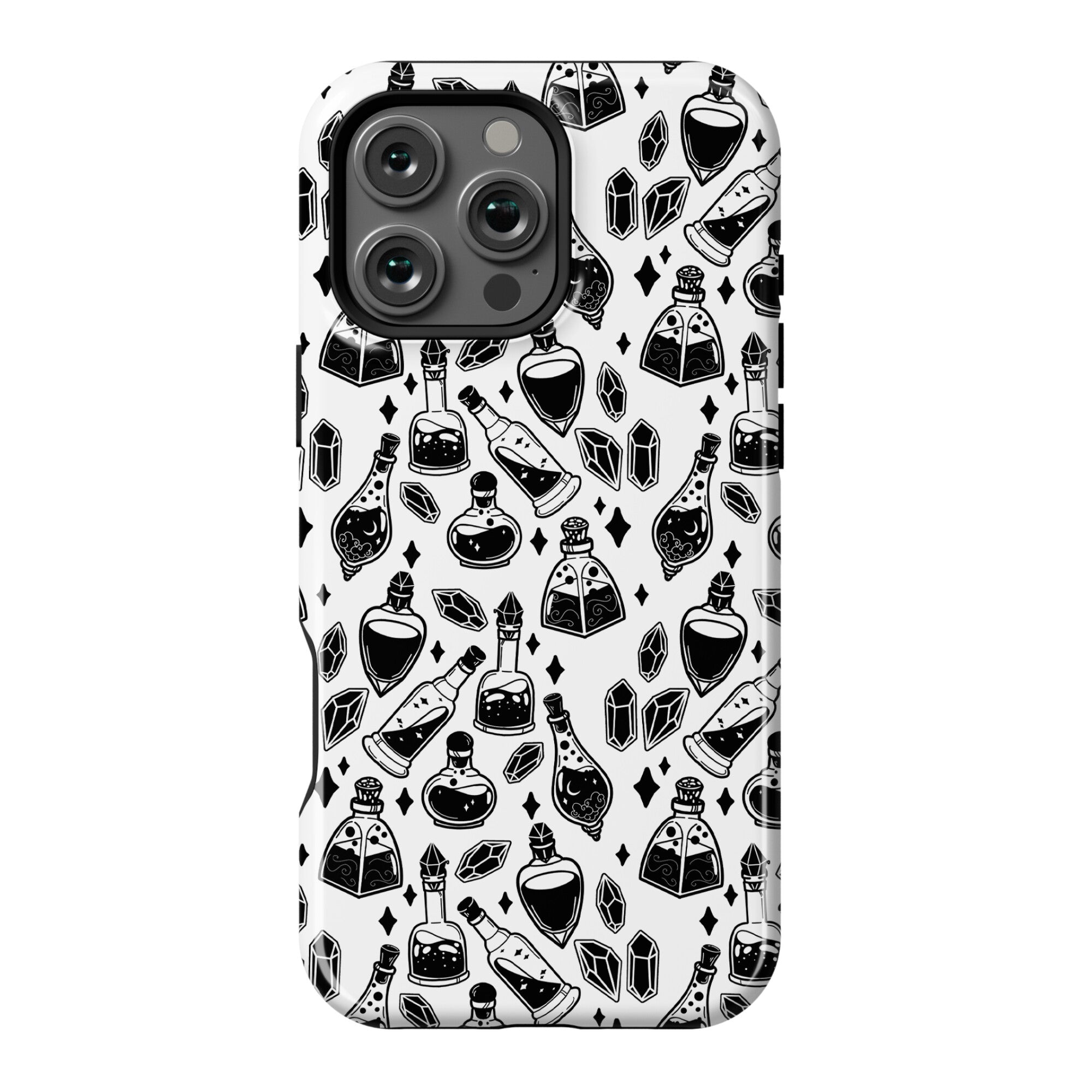 Black On White Potions Pattern Phone Case