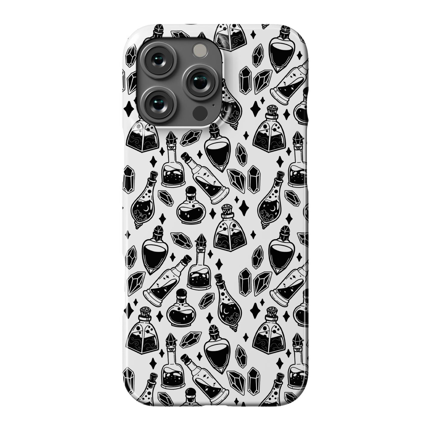 Black On White Potions Pattern Phone Case