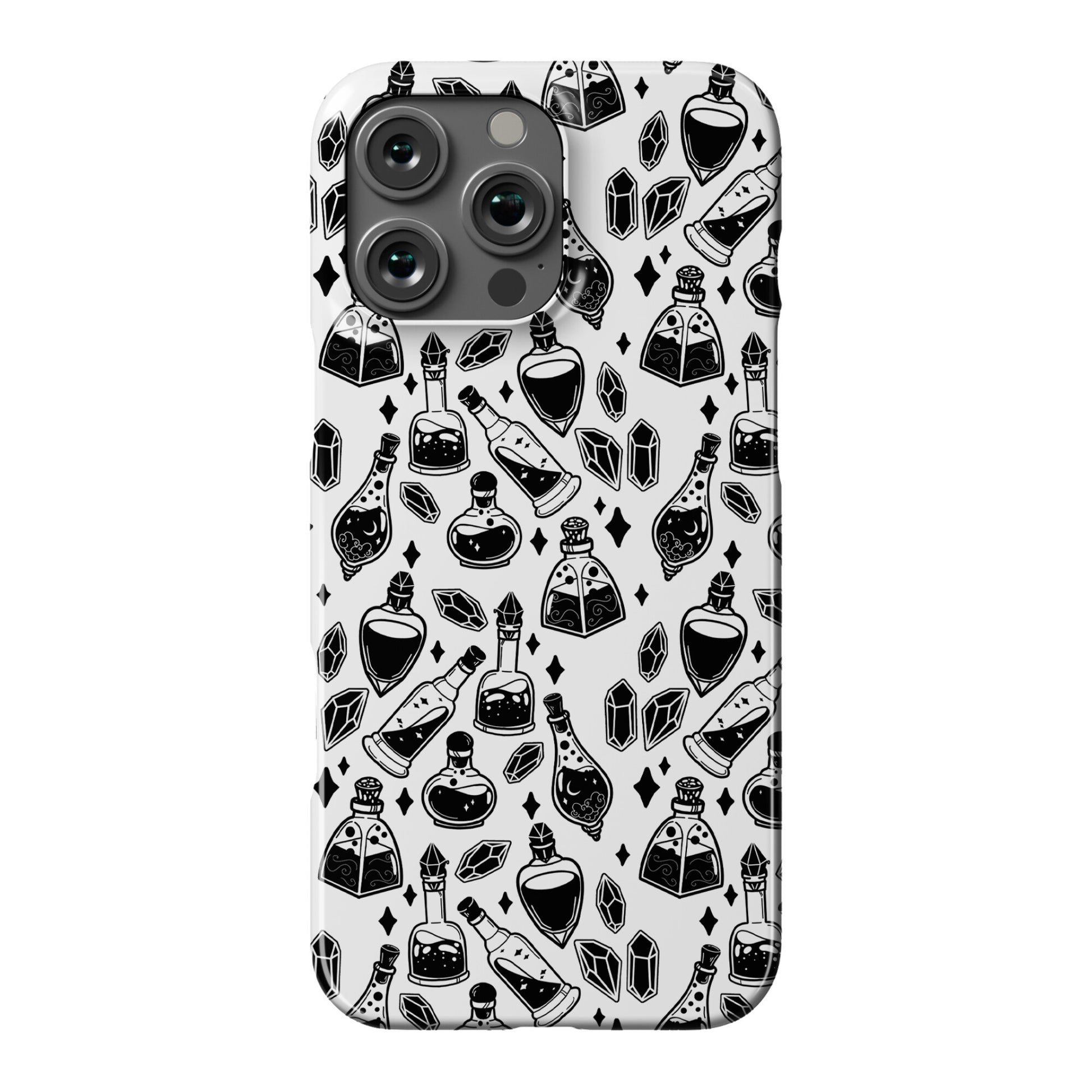 Black On White Potions Pattern Phone Case