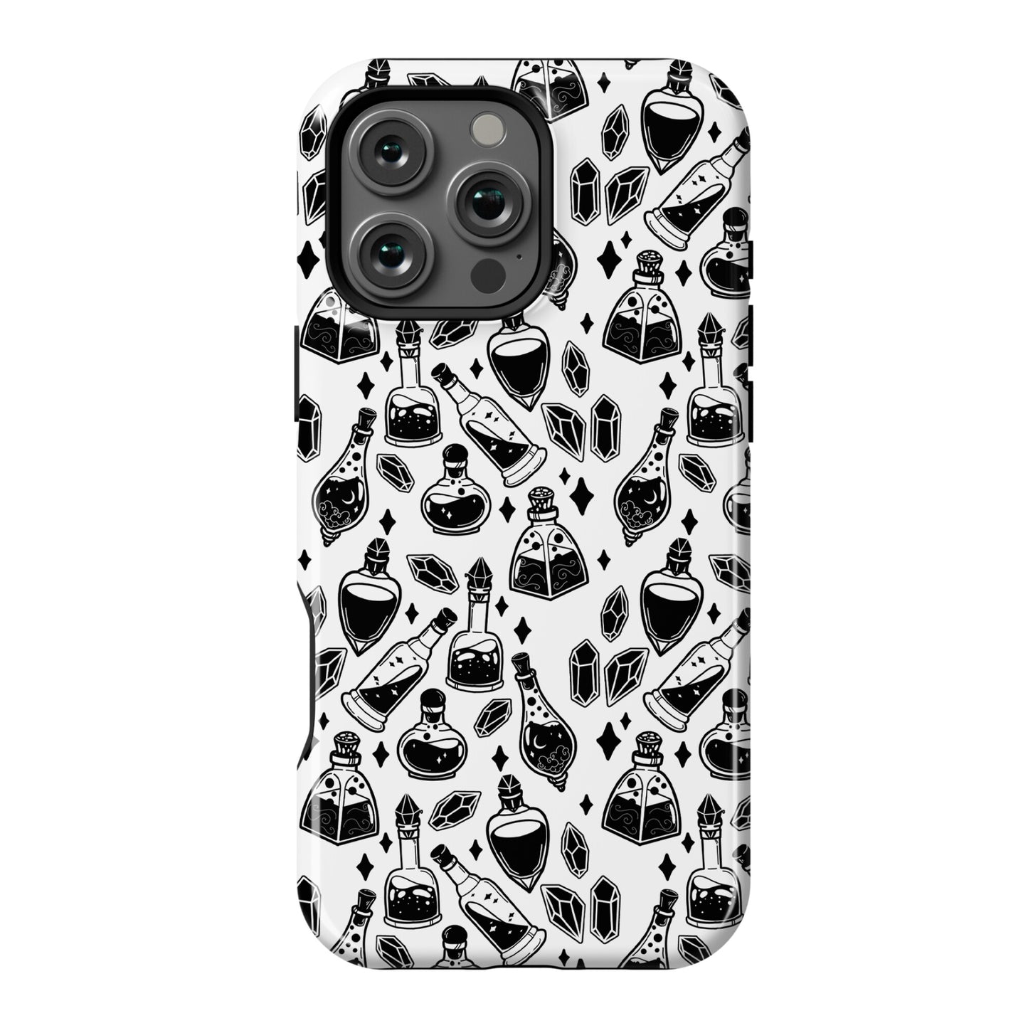 Black On White Potions Pattern Phone Case