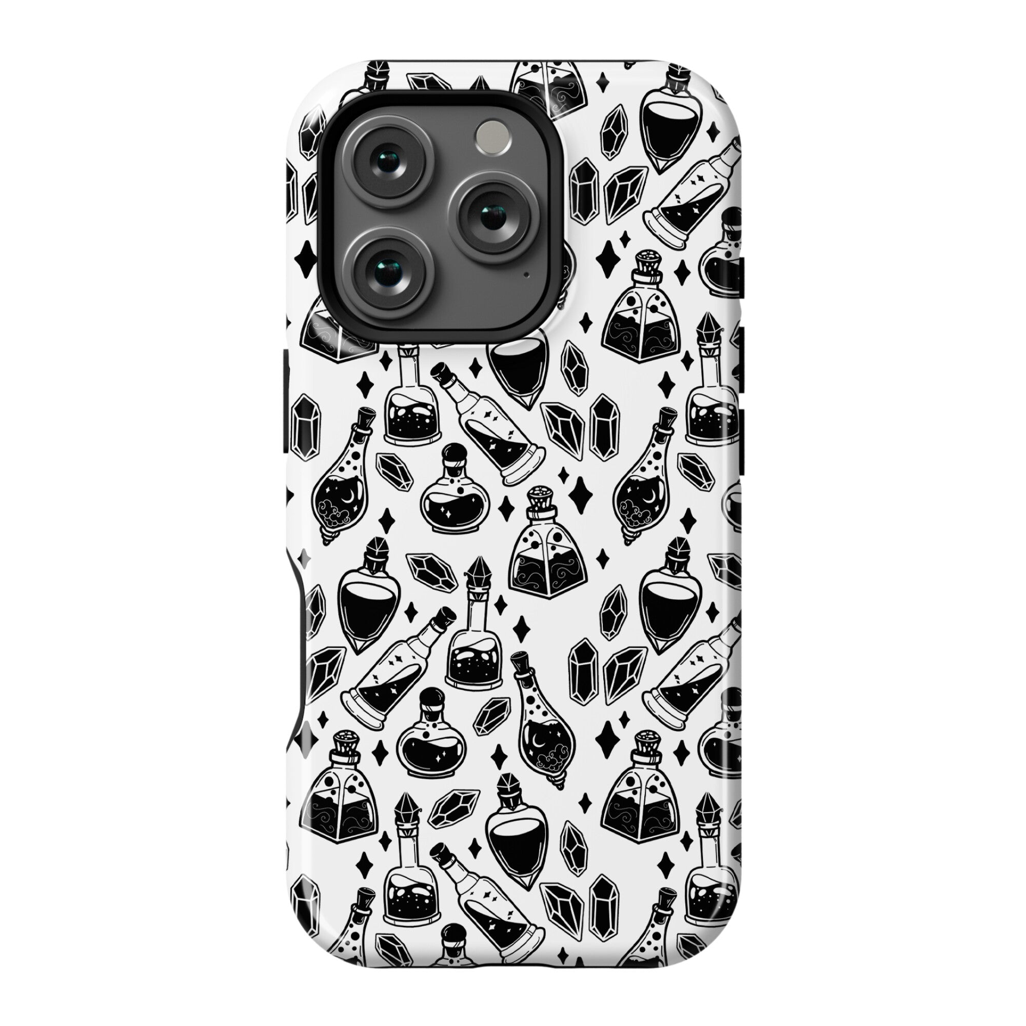 Black On White Potions Pattern Phone Case