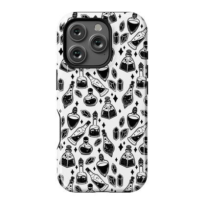 Black On White Potions Pattern Phone Case