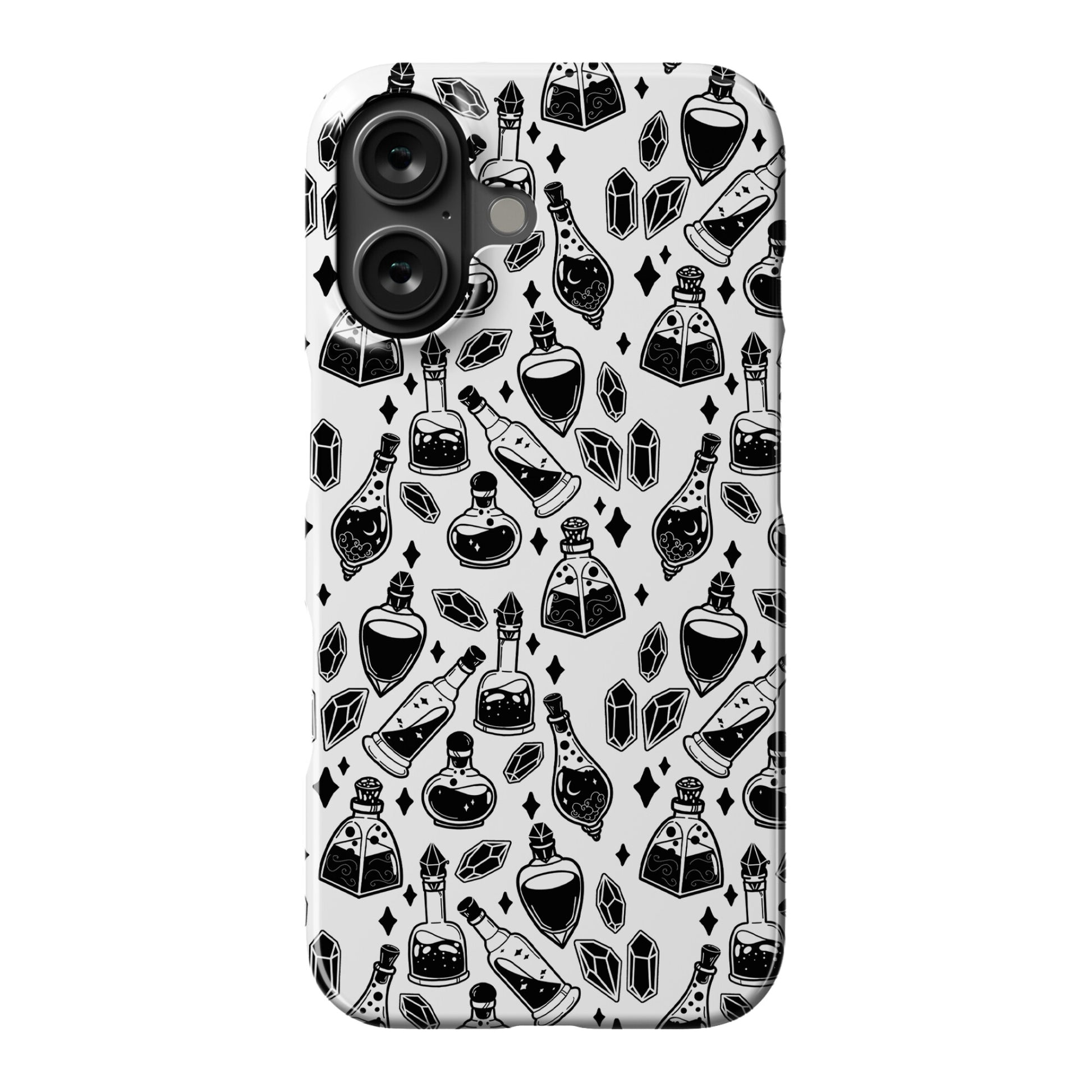 Black On White Potions Pattern Phone Case